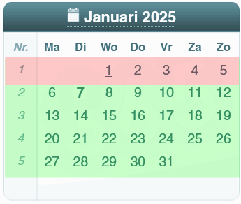 jaarkalender jan