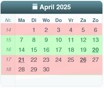 kalender apr