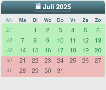 kalender jul