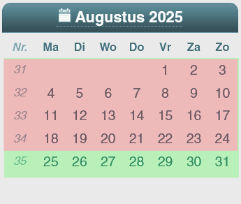 kalender aug