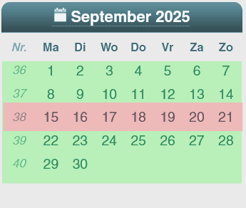 kalender sep